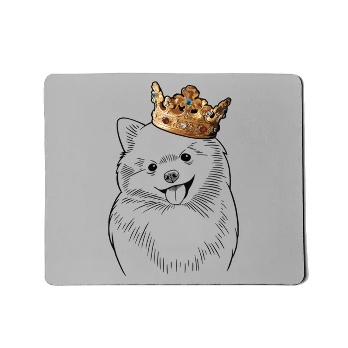 Pomeranian Dog Wearing Crown Mousepad