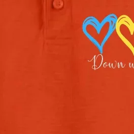 Pretty Down With Love World Down Syndrome Awareness Day Dry Zone Grid Performance Polo