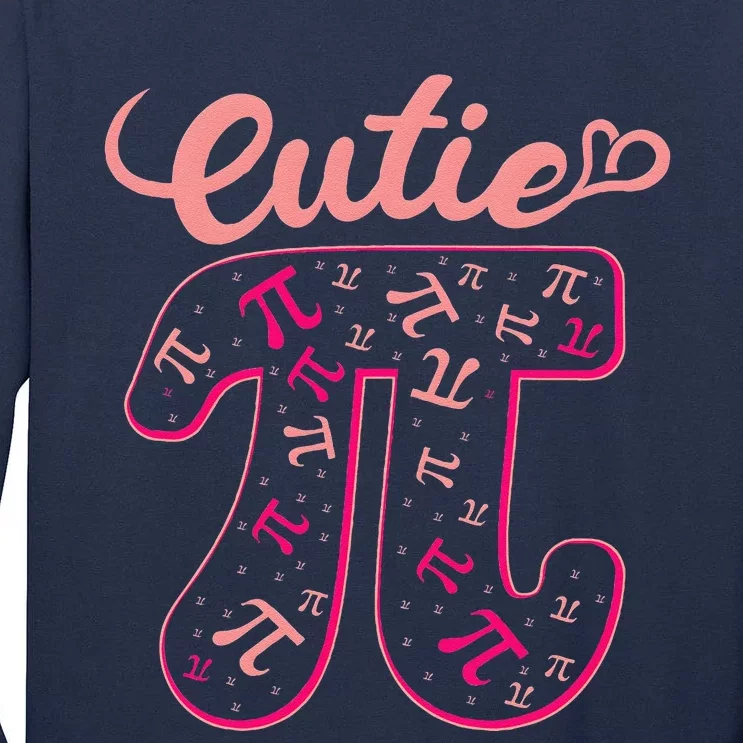 Pi Day Women Math Teacher Cutie Pi Tall Long Sleeve T-Shirt