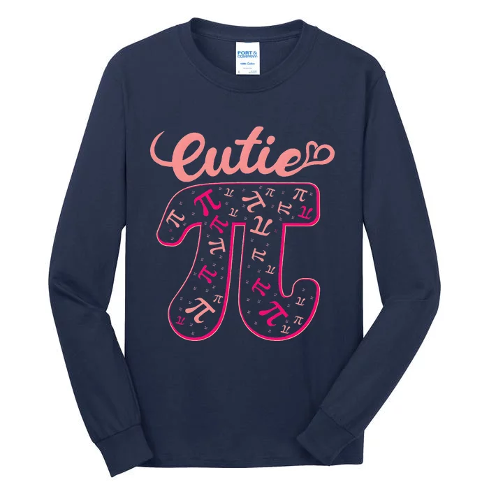 Pi Day Women Math Teacher Cutie Pi Tall Long Sleeve T-Shirt