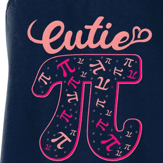 Pi Day Women Math Teacher Cutie Pi Women's Racerback Tank