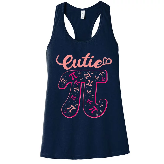 Pi Day Women Math Teacher Cutie Pi Women's Racerback Tank