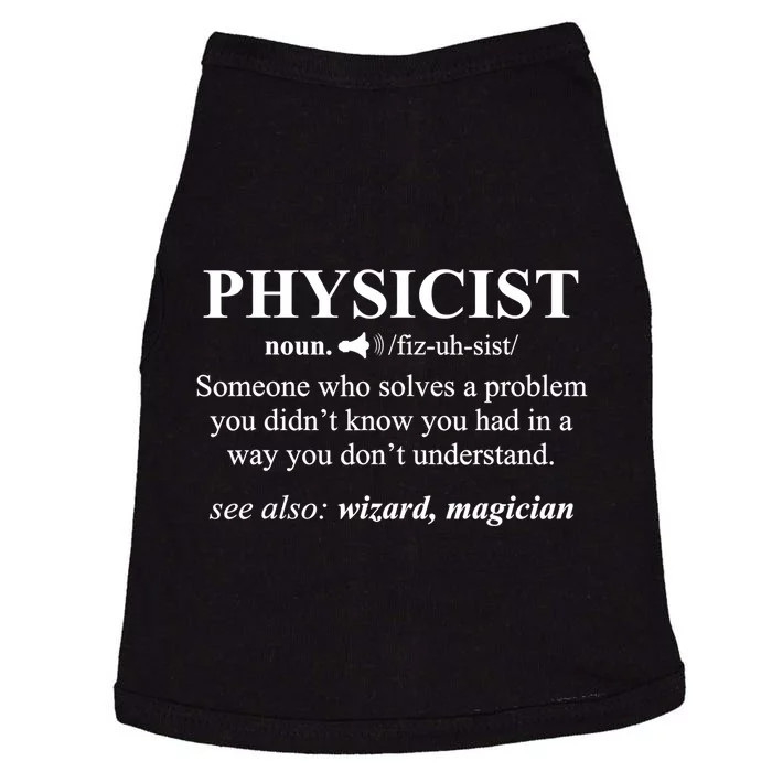 Physicist Definition Wizard Scientist Physics Tshirt Funny Doggie Tank