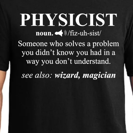 Physicist Definition Wizard Scientist Physics Tshirt Funny Pajama Set