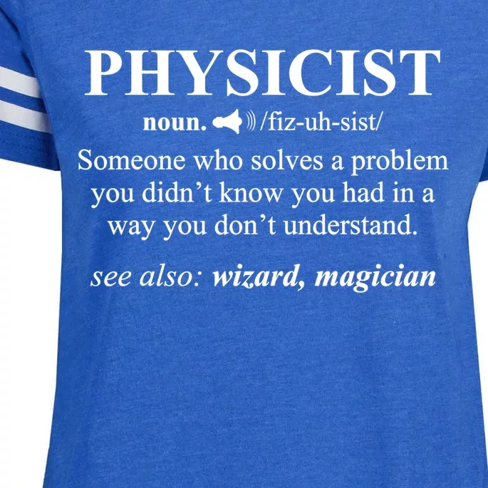 Physicist Definition Wizard Scientist Physics Tshirt Funny Enza Ladies Jersey Football T-Shirt