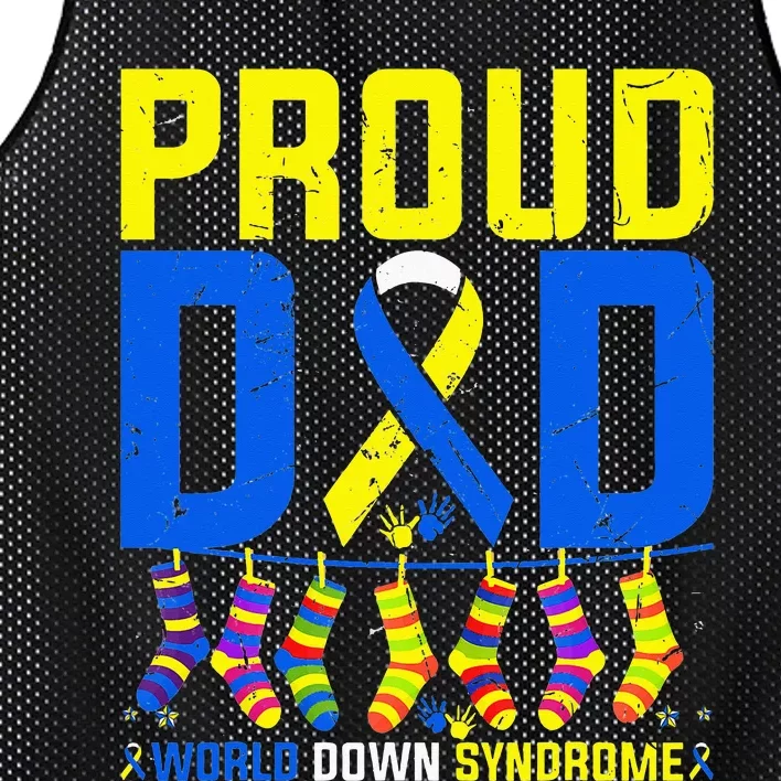 Proud Dad World Down Syndrome Awareness Socks 21 March Mesh Reversible Basketball Jersey Tank