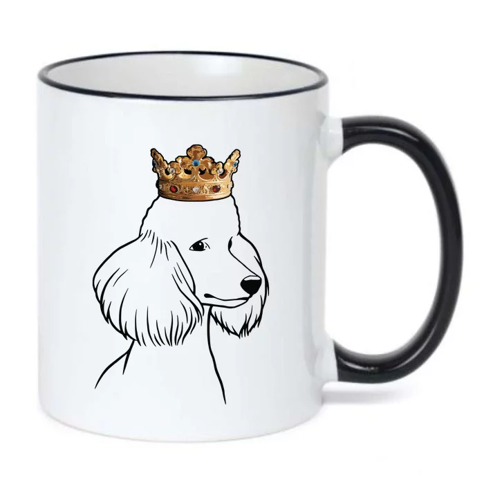 Poodle Dog Wearing Crown Black Color Changing Mug