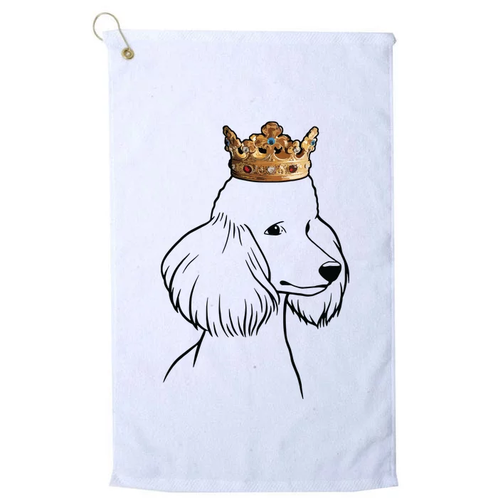 Poodle Dog Wearing Crown Platinum Collection Golf Towel