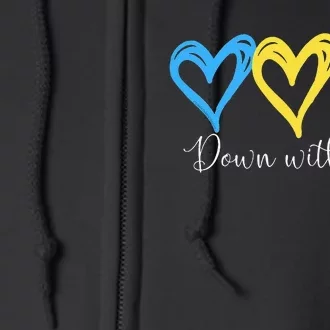 Pretty Down With Love World Down Syndrome Awareness Day Full Zip Hoodie