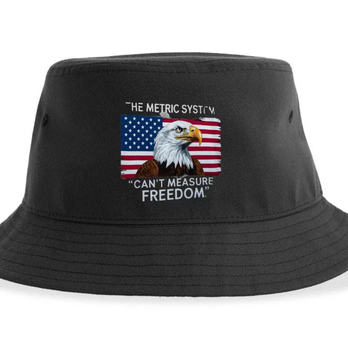 Patriotic Design With American Flag Eagle Measure Freedom Sustainable Bucket Hat