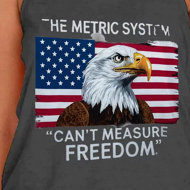 Patriotic Design With American Flag Eagle Measure Freedom Women's Knotted Racerback Tank