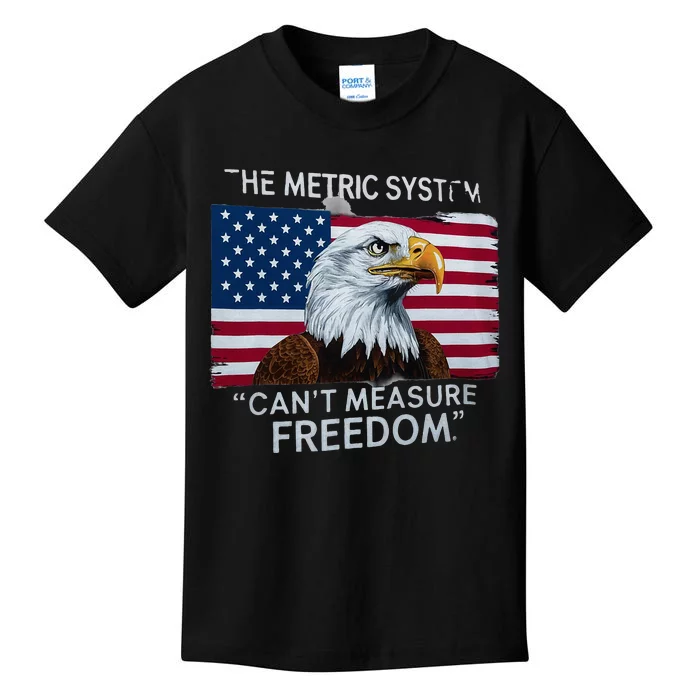 Patriotic Design With American Flag Eagle Measure Freedom Kids T-Shirt