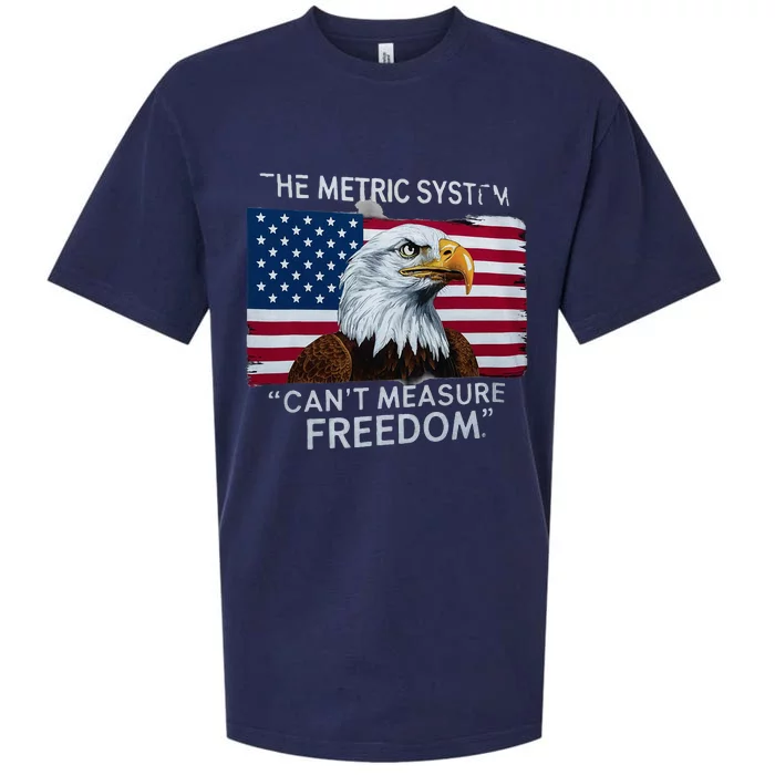 Patriotic Design With American Flag Eagle Measure Freedom Sueded Cloud Jersey T-Shirt