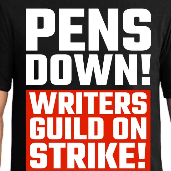 Pens Down Writers Guild On Strike Anti Ai Chatbots Wga Pajama Set