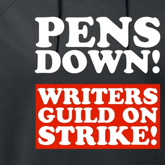 Pens Down Writers Guild On Strike Anti Ai Chatbots Wga Performance Fleece Hoodie