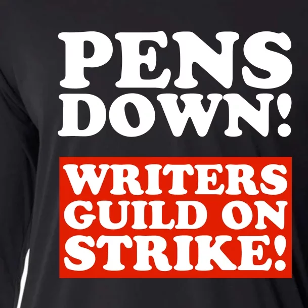 Pens Down Writers Guild On Strike Anti Ai Chatbots Wga Cooling Performance Long Sleeve Crew