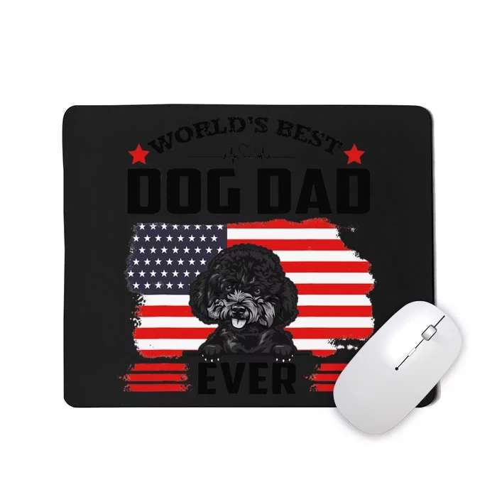 Poodle Dog World's Best Dog Dad Ever Gift For Father's Day Mousepad