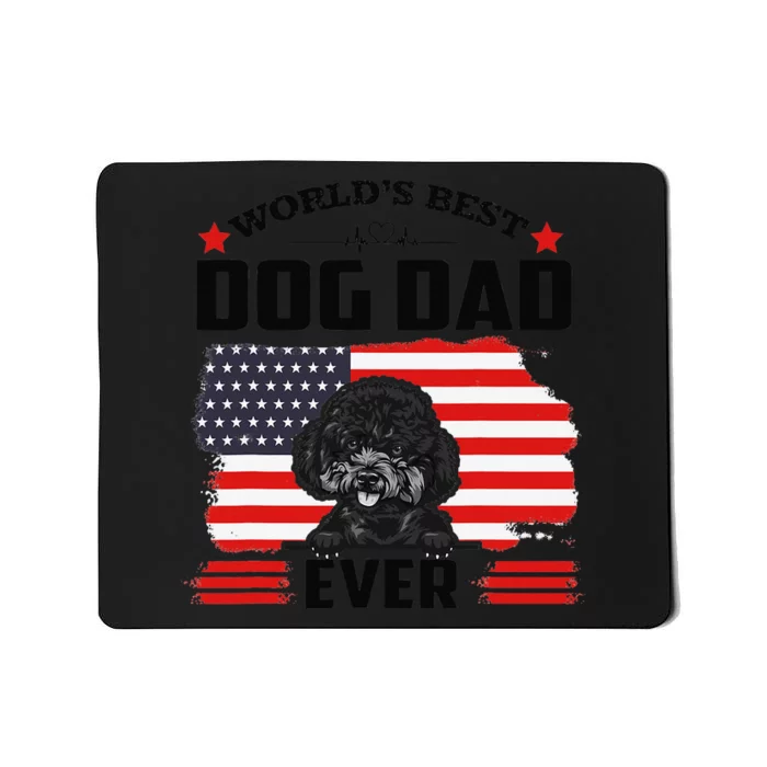 Poodle Dog World's Best Dog Dad Ever Gift For Father's Day Mousepad