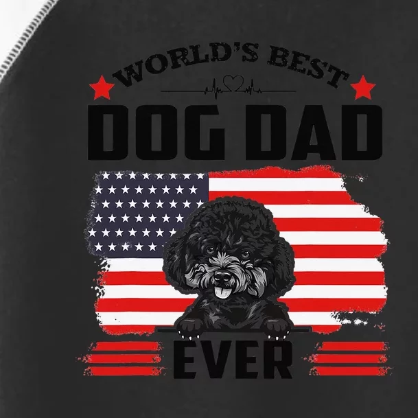 Poodle Dog World's Best Dog Dad Ever Gift For Father's Day Toddler Fine Jersey T-Shirt