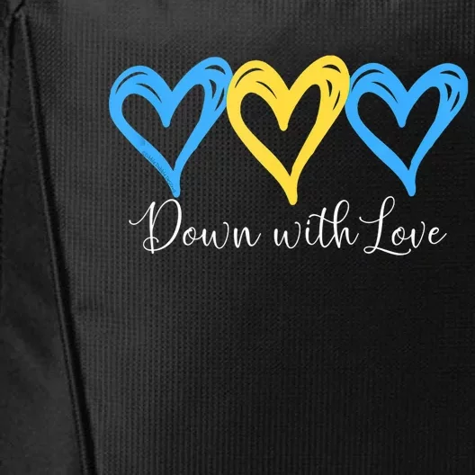 Pretty Down With Love World Down Syndrome Awareness Day City Backpack