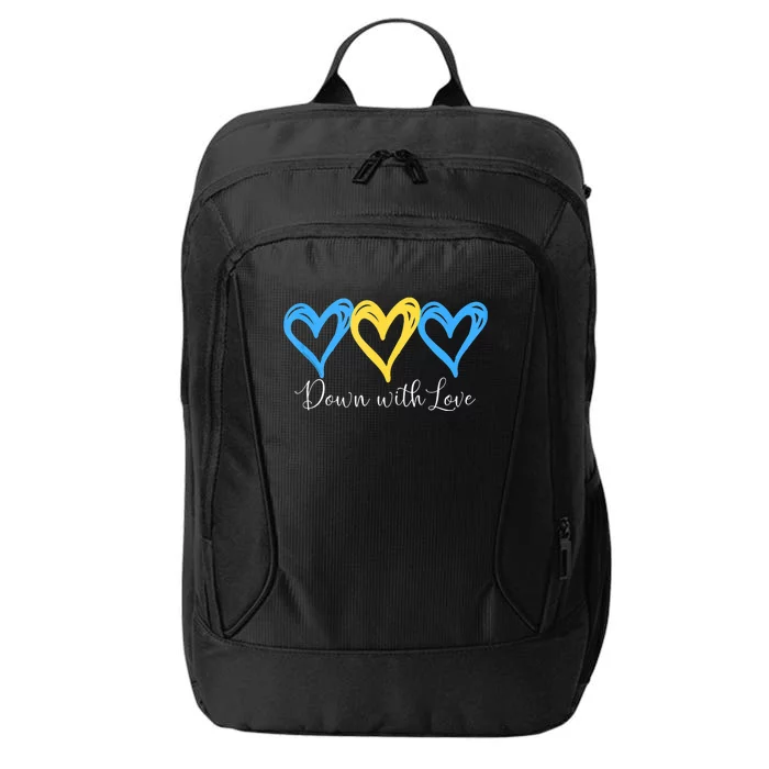 Pretty Down With Love World Down Syndrome Awareness Day City Backpack