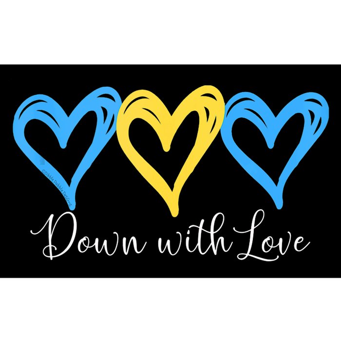 Pretty Down With Love World Down Syndrome Awareness Day Bumper Sticker