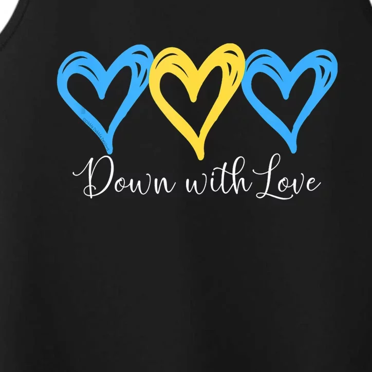 Pretty Down With Love World Down Syndrome Awareness Day Performance Tank