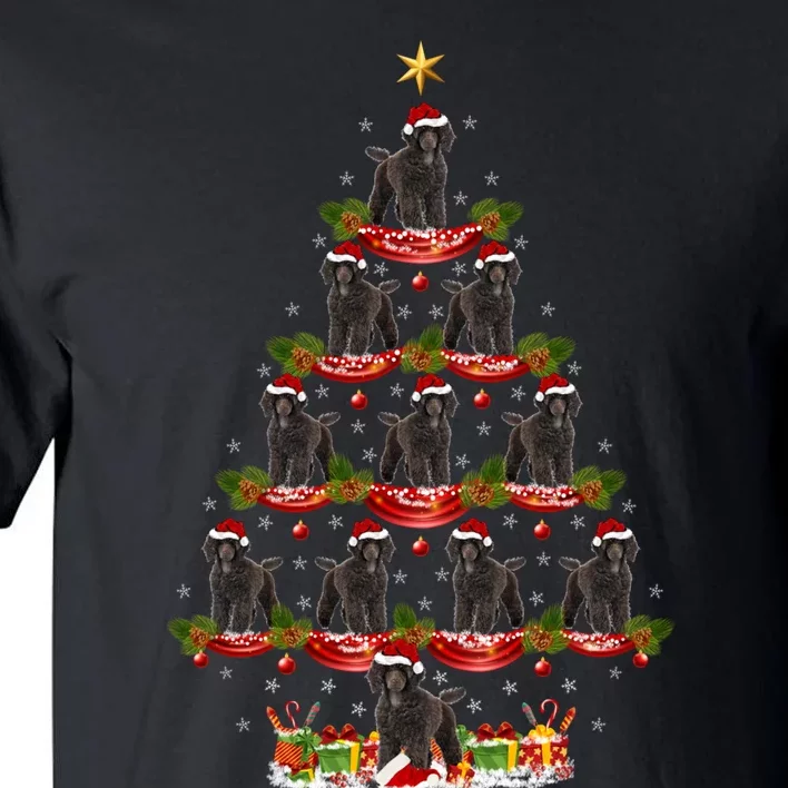 Poodle Dog Xmas Tree Lighting Poodle Christmas Tree Funny Gift Tall T-Shirt