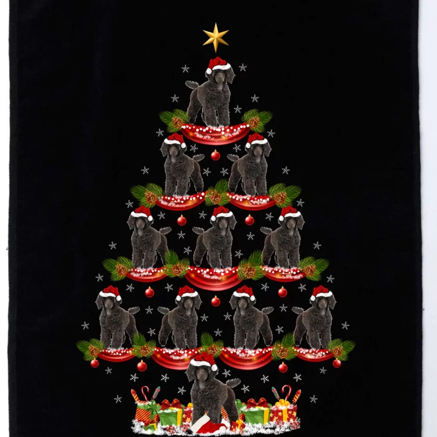 Poodle Dog Xmas Tree Lighting Poodle Christmas Tree Funny Gift Platinum Collection Golf Towel