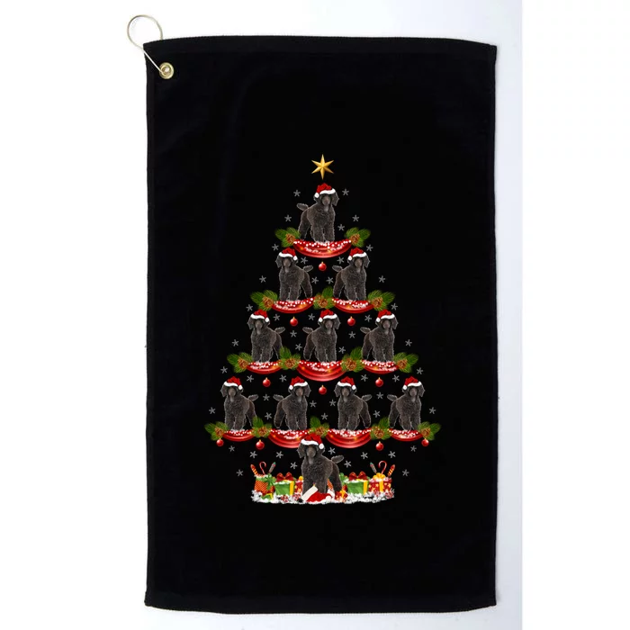 Poodle Dog Xmas Tree Lighting Poodle Christmas Tree Funny Gift Platinum Collection Golf Towel