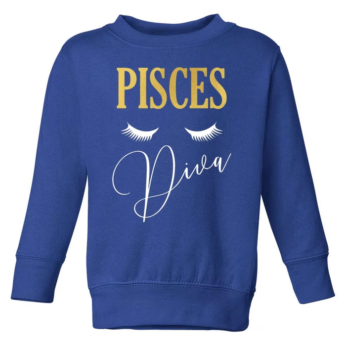 Pisces Diva Zodiac Sign Meaningful Gift Toddler Sweatshirt