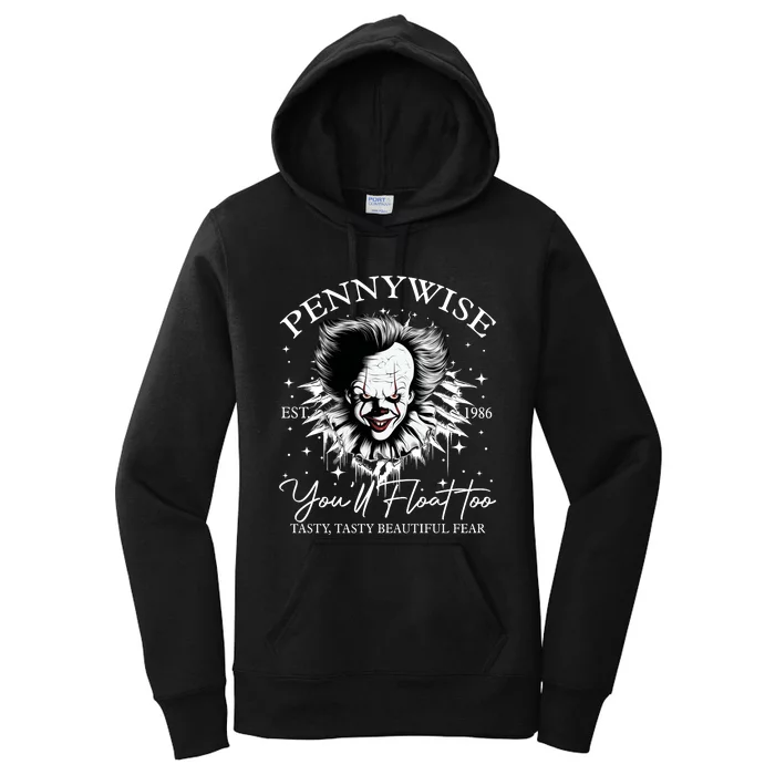 Pennywise Est 1986 You’Ll Float Too Tasty Tasty Beautiful Fear Halloween Women's Pullover Hoodie