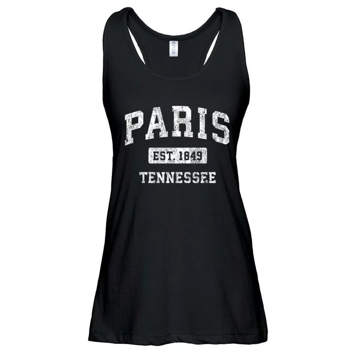 Paris Est 1849 Tennessee Tn Vintage Sports Established Design Ladies Essential Flowy Tank