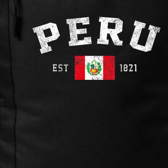 Peru Est. 1821 Peruvian Flag Independence Day Daily Commute Backpack