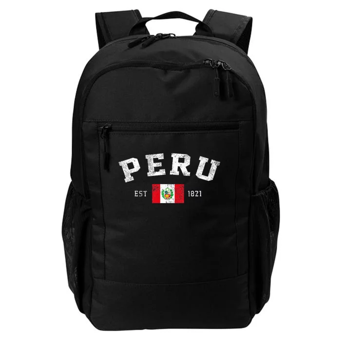 Peru Est. 1821 Peruvian Flag Independence Day Daily Commute Backpack