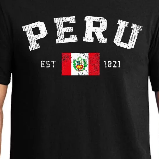 Peru Est. 1821 Peruvian Flag Independence Day Pajama Set