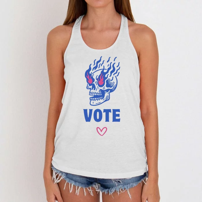 Presidential Election 2024 Cast Your Vote 2024 Women's Knotted Racerback Tank