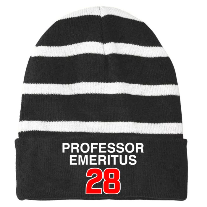 Professor Emeritus 28 Striped Beanie with Solid Band