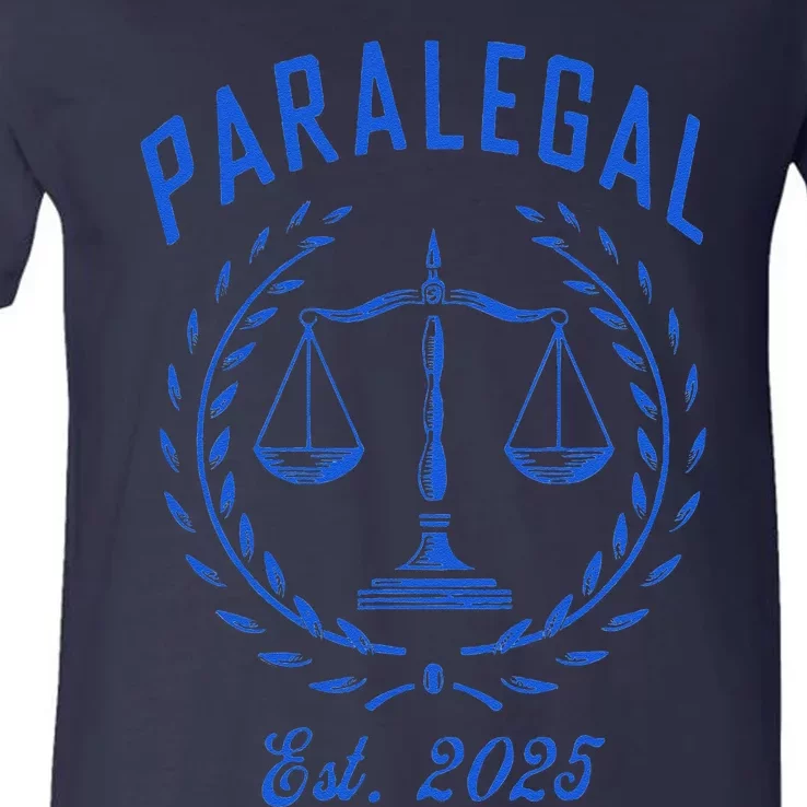 Paralegal Est. 2025 Scales Of Justice V-Neck T-Shirt