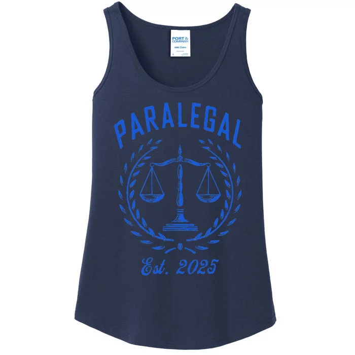 Paralegal Est. 2025 Scales Of Justice Ladies Essential Tank