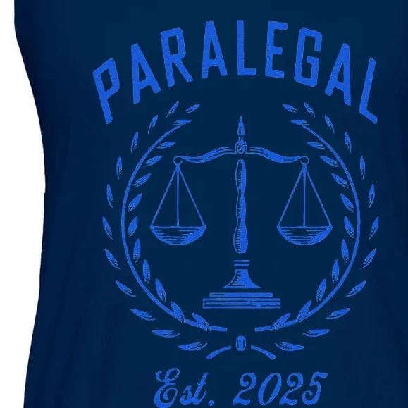 Paralegal Est. 2025 Scales Of Justice Ladies Essential Flowy Tank