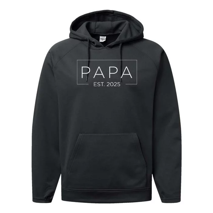 Papa Est 2025 Promoted To Grandpa Pregnancy Announcement Performance Fleece Hoodie