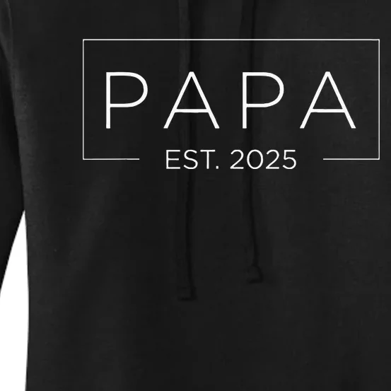 Papa Est 2025 Promoted To Grandpa Pregnancy Announcement Women's Pullover Hoodie