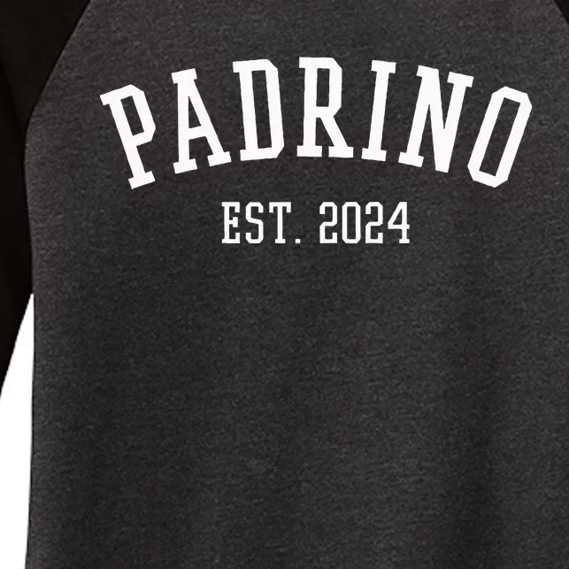 Padrino Est. 2024 Proposal Regalo Para Padrinos Women's Tri-Blend 3/4-Sleeve Raglan Shirt