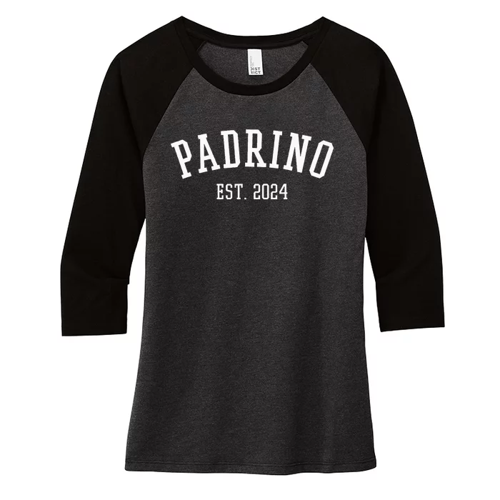 Padrino Est. 2024 Proposal Regalo Para Padrinos Women's Tri-Blend 3/4-Sleeve Raglan Shirt