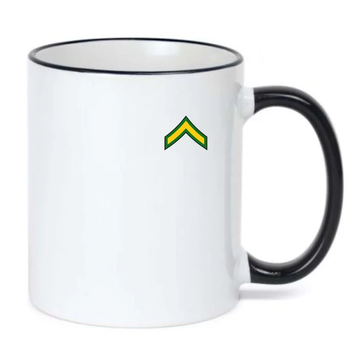 Private E 2 Mlitary Badge Black Color Changing Mug