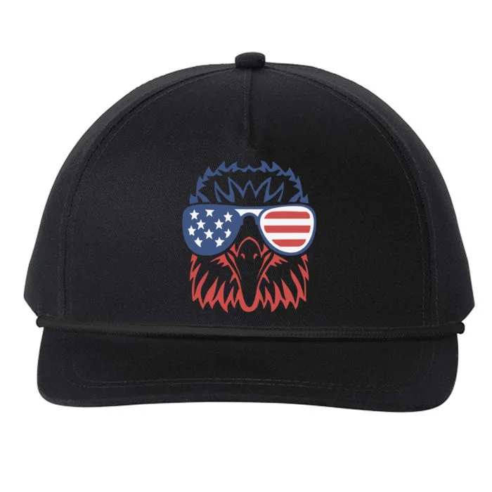 PATRIOTIC EAGLE 4th Of July USA American Flag Snapback Five-Panel Rope Hat