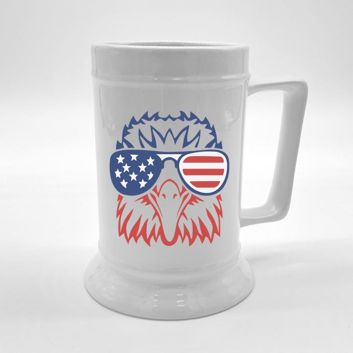 PATRIOTIC EAGLE 4th Of July USA American Flag Front & Back Beer Stein