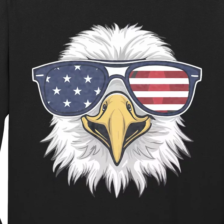 Patriotic Eagle 4th Of July Usa American Flag Long Sleeve Shirt