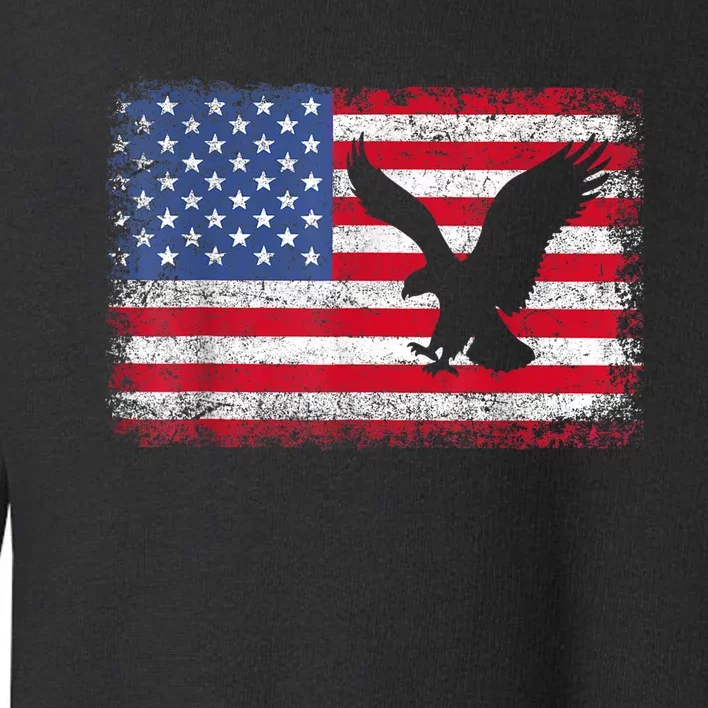 Patriotic Eagle 4th Of July Usa American Flag American Flag Gifts Toddler Sweatshirt